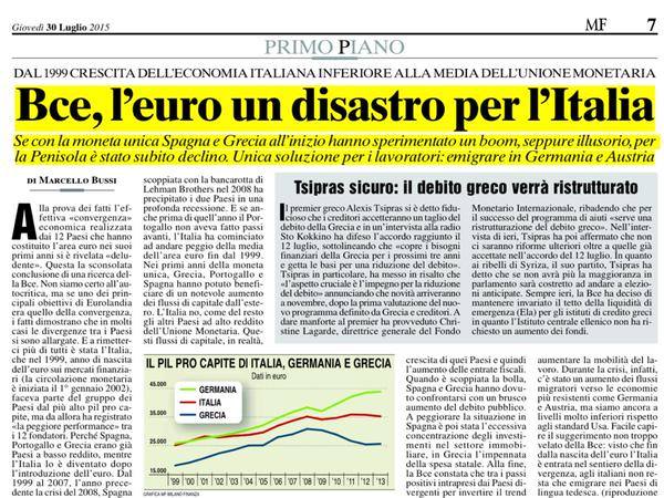 bce disastro euro