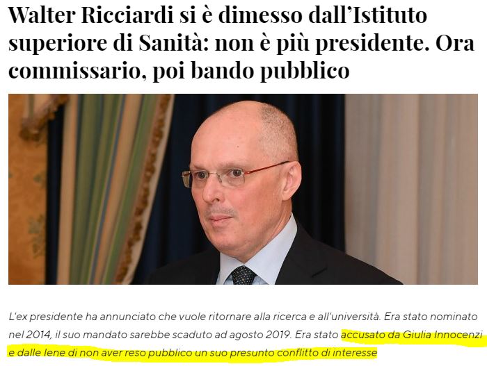 ricciardi dimissioni